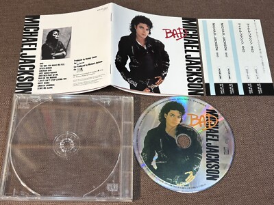 MICHAEL JACKSON Bad JAPAN PICTURE CD 30.8P-240 w/ STICKERS SHEET