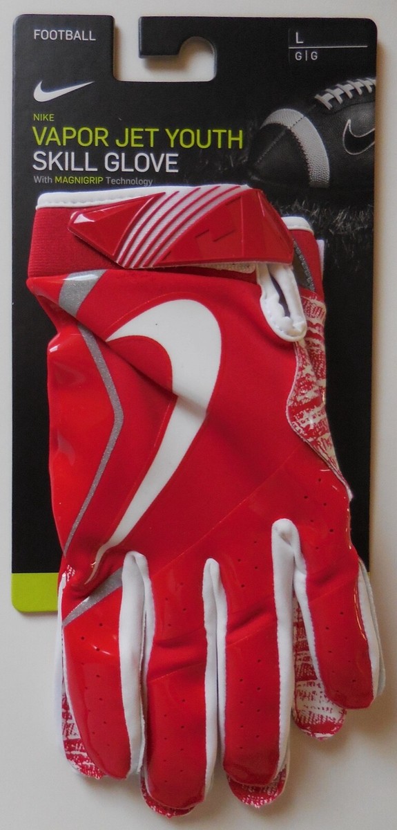Nike Vapor Jet Skill 4.0 Football Gloves Youth University Red