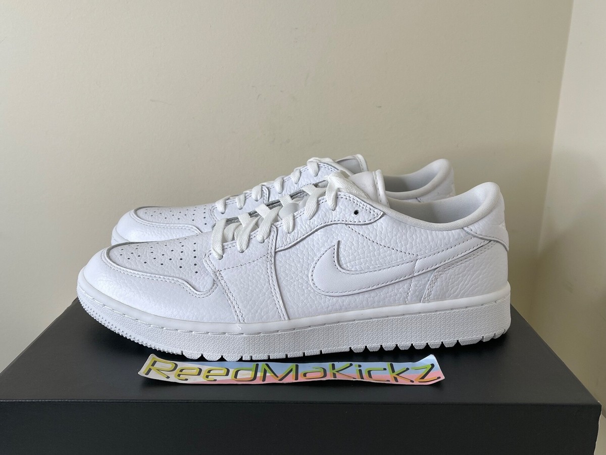 Nike Air Jordan 1 Low Golf White Triple White 2022 Spikeless Mens