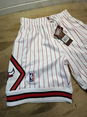Chicago Bulls Mitchell & Ness Pinstripe Classics Swingman Shorts
