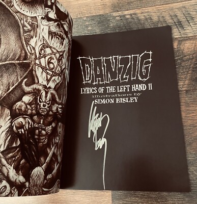 DANZIG *SIGNED* HIDDEN LYRICS OF THE LEFT HAND VOL. 2 BOOK RARE