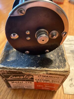 Vintage LANGLEY Streamlite Model 310 KC Level Winding Casting Reel