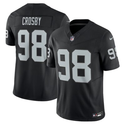 Las Vegas Raiders Maxx Crosby #98 Nike Black 2025 F.U.S.E. NFL