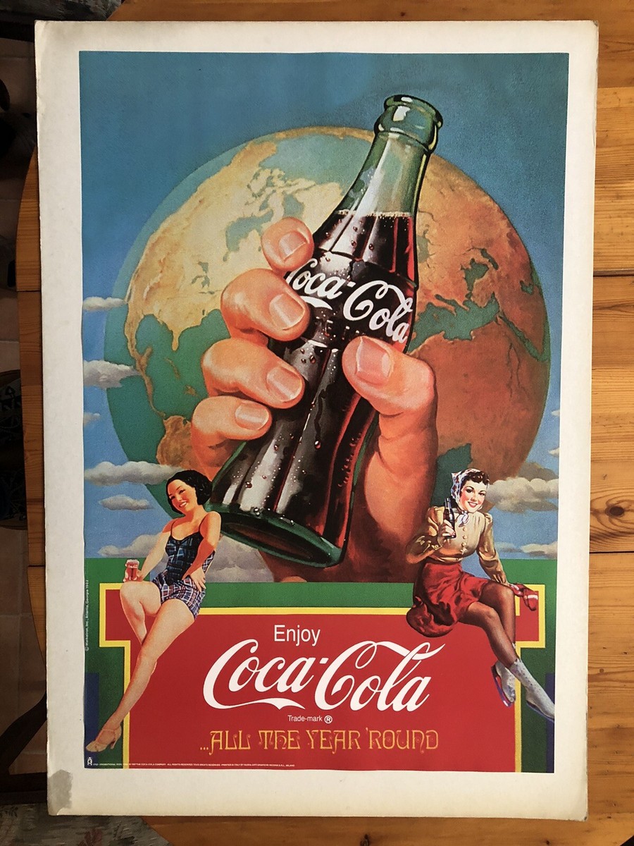 COCA COLA, VINTAGE ADVERTISEMENT ,RARE 1997 POSTER | eBay