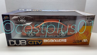 JADA DUB CITY BIG BALLERS 1996 CHEVY IMPALA SS 1:18 COPPER ORANGE