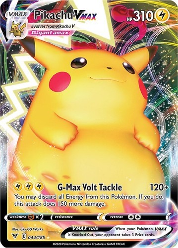 2020 Pokemon Sword & Shield FA Pikachu 044/185 VMAX Vivid Voltage