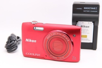 Nikon COOLPIX S3500 20.1MP Digital Camera - Red for sale online | eBay