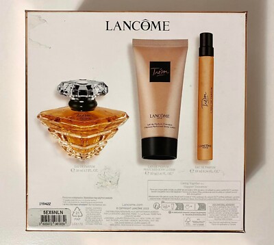 NEW IN BOX Lancome Tresor 3-Item Gift Set Eau de Parfum/Body