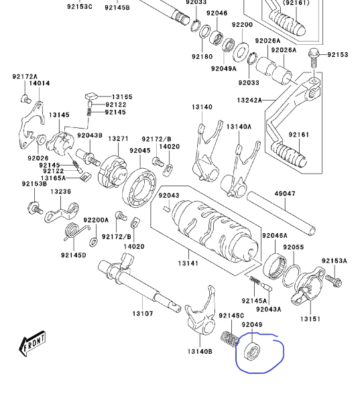 KAWASAKI KFX400, SUZUKI LTZ400, ARCTIC CAT DVX400 ENGINE REVERSE