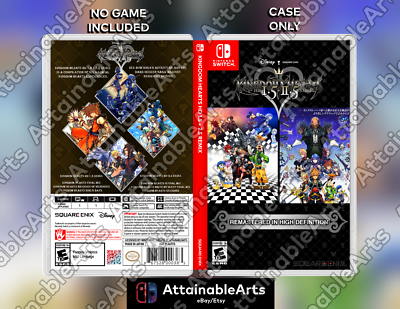 KINGDOM HEARTS HD 1.5+2.5 - Custom Game Case (Nintendo Switch