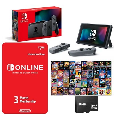 NEW Nintendo Switch Console SUPER Bundle +3Month Membership OVER