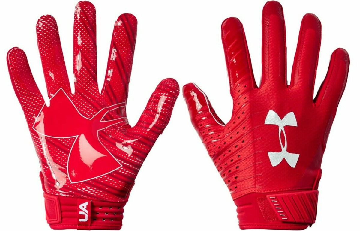 Under Armour SPOTLIGHT ADULT Football Gloves Style 1326218-600 RED