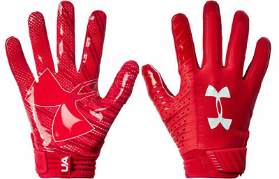 Under Armour SPOTLIGHT ADULT Football Gloves Style 1326218-600 RED