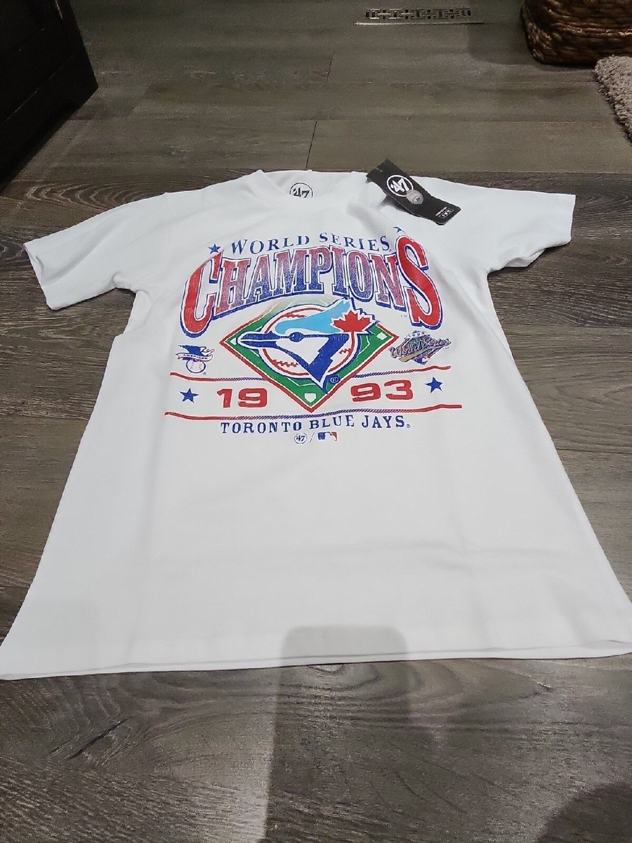 47 BRAND MLB Cooperstown Men's BLUE JAYS World Series 1993 White T