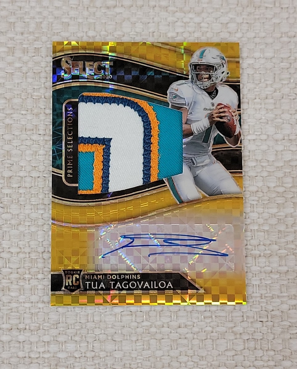 2020 Panini Select Tua Tagovailoa Gold RPA /10 Autograph Patch