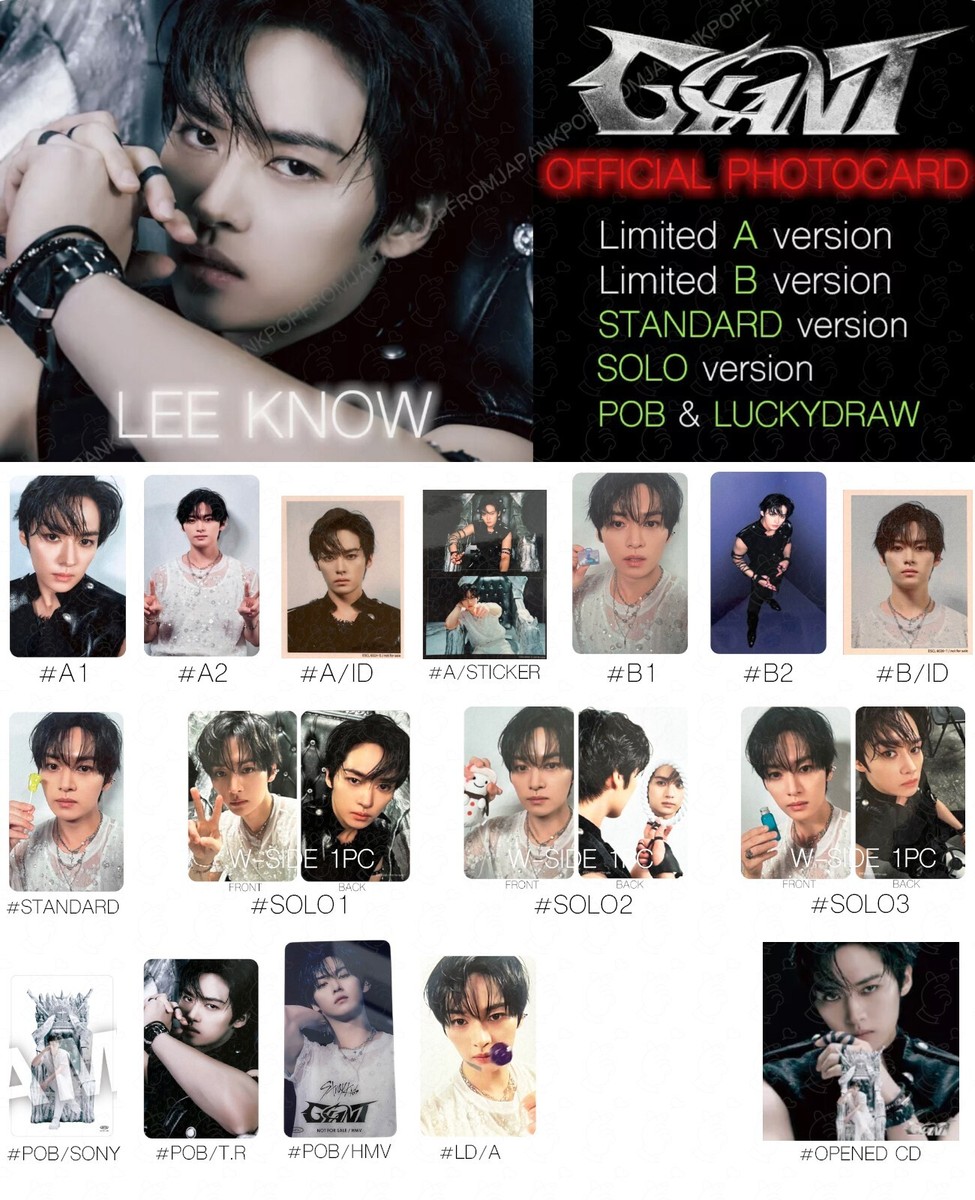 LEE KNOW STRAY KIDS GIANT JAPAN ALBUM PHOTOCARD POB LUCKY DRAW