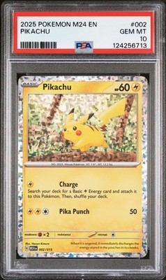 PSA 10 English 2025 Pikachu Holofoil Pokemon Card PROMO M24