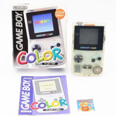 Nintendo Gameboy Color GB Console Box Clear Yellow Purple Pink