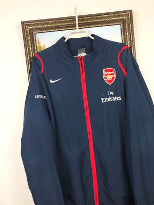 Vintage Nike Arsenal Football Jacket Soccer Track Top Mens Gunners