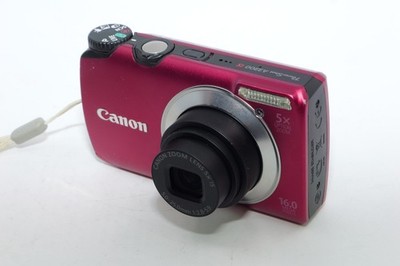 Canon PowerShot A3500 IS 16.0MP Digital Camera - Red for sale