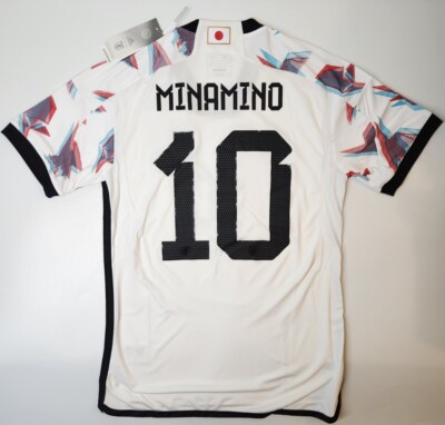 Japan Away 2022 World Cup Jersey Adidas White Minamino #10 M-XL