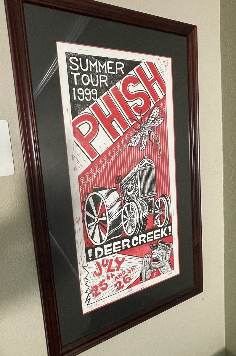 Holy Grail! Phish Deer Creek 1999 Pollock Signed & Numbered Framed