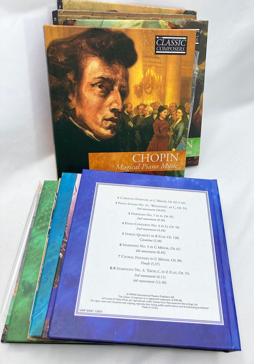 Lot Of Classic Composers Series-7 CD Set w/ Hardback Booklet About