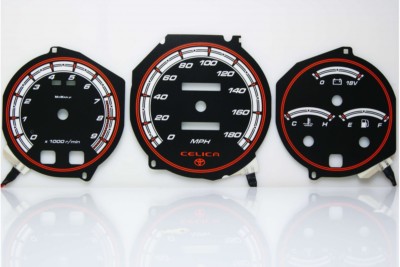Toyota Celica V gen. 1989-1993 glow gauge plasma dials