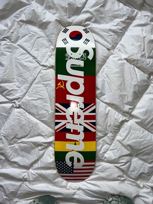 Supreme 2012 and 2022 Bling Box Logo, and 2013 Flag Skateboard