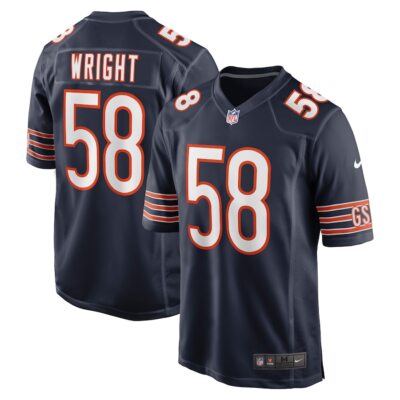 Chicago Bears Darnell Wright #58 Nike Men's Navy 2025 Official NFL