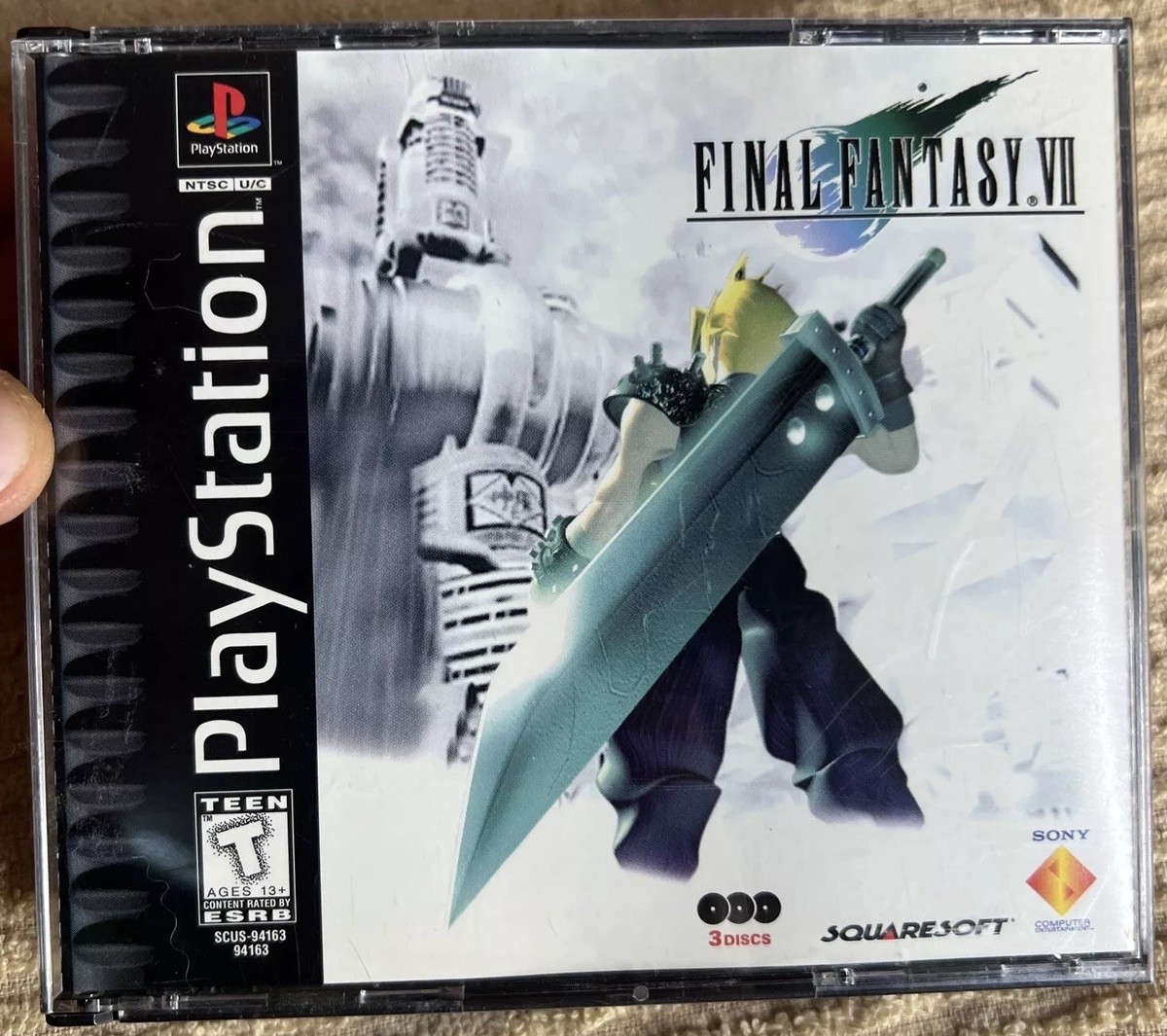 Final Fantasy VII 7 (SONY PlayStation 1 PS1) 3 Disc Box Set Video