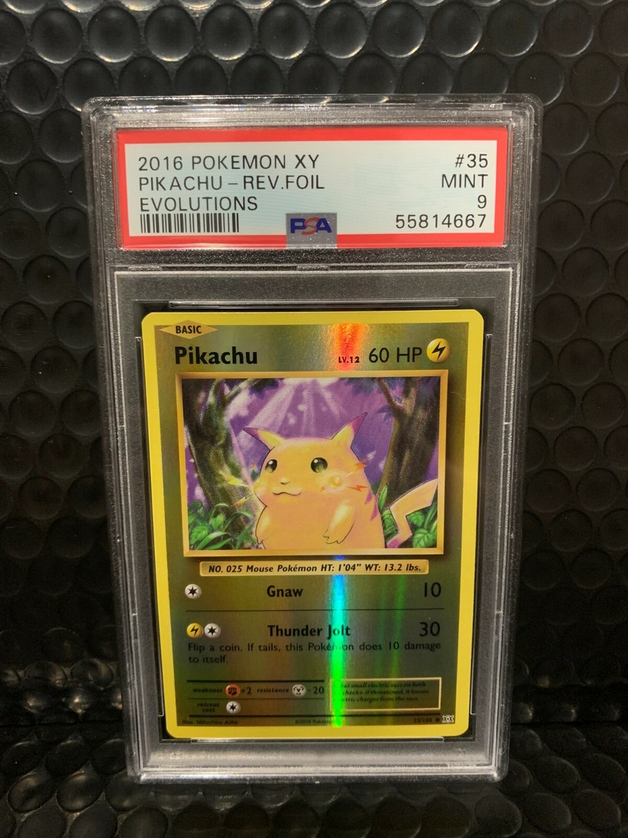 Pikachu 2016 Pokemon XY Evolutions Reverse Holo Foil 35 PSA 9 MINT