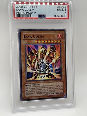 Lava Golem 2009 PSA 8 NM-MINT Retro Pack 2 Super Rare RP02-EN082