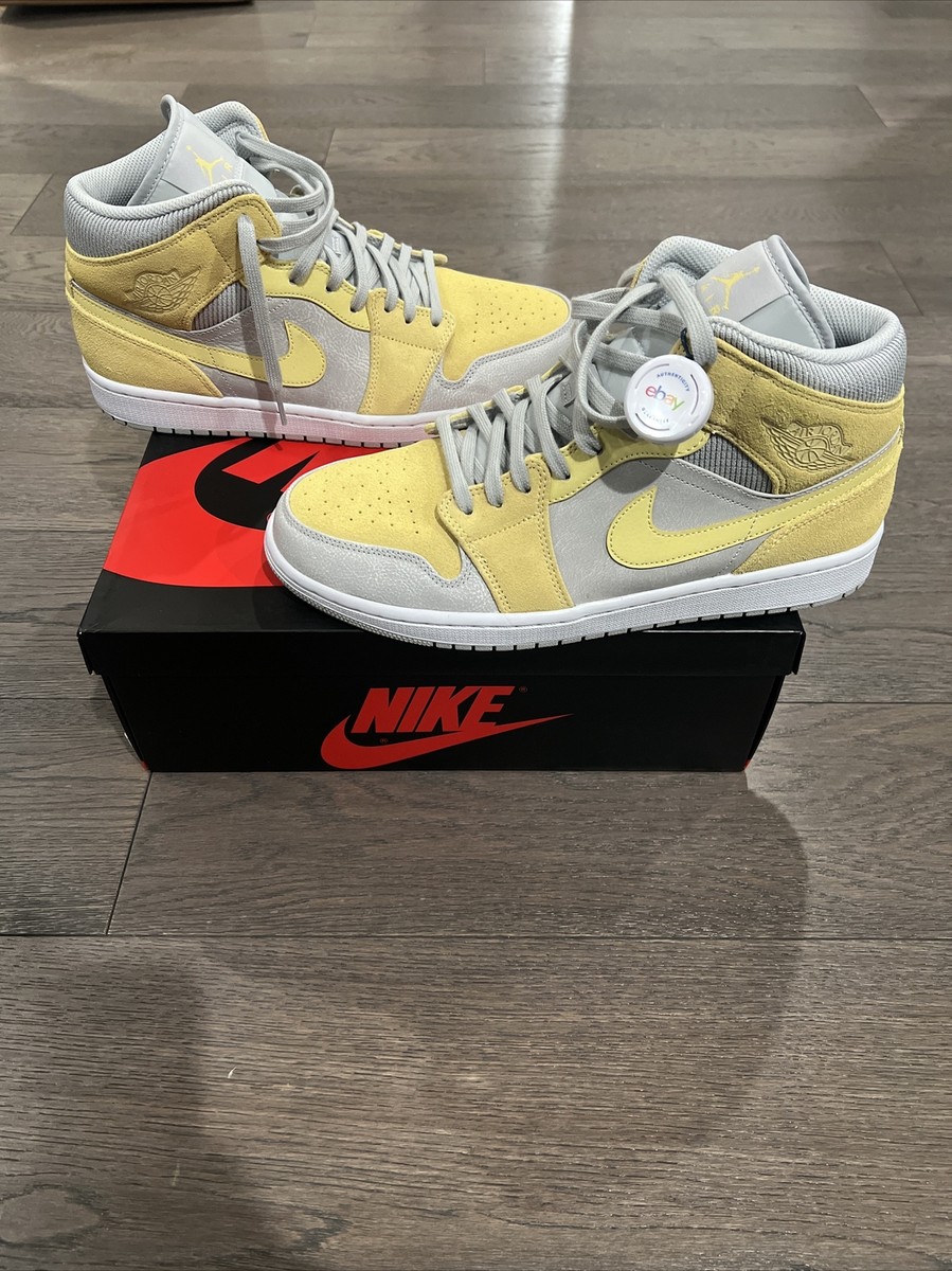 Nike Air Jordan 1 Mid Mixed Textures Yellow Size 11 DA4666-001