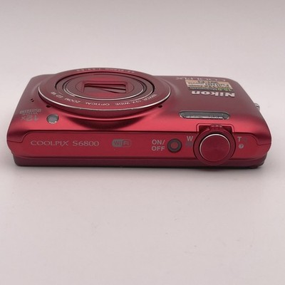 Nikon COOLPIX S6800 16.0MP Digital Camera – Red – Working