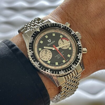 VERY RARE NIVADA CASD GRENCHEN PAUL NEWMAN Ref. 85017 CHRONOGRAPH