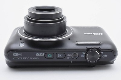 Near Mint-NIKON COOLPIX S6600 Black Digital Compact Camera English