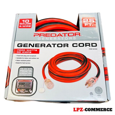 PREDATOR 25 ft. x 10 Gauge Four Prong Twist-Lock 30A L14-30