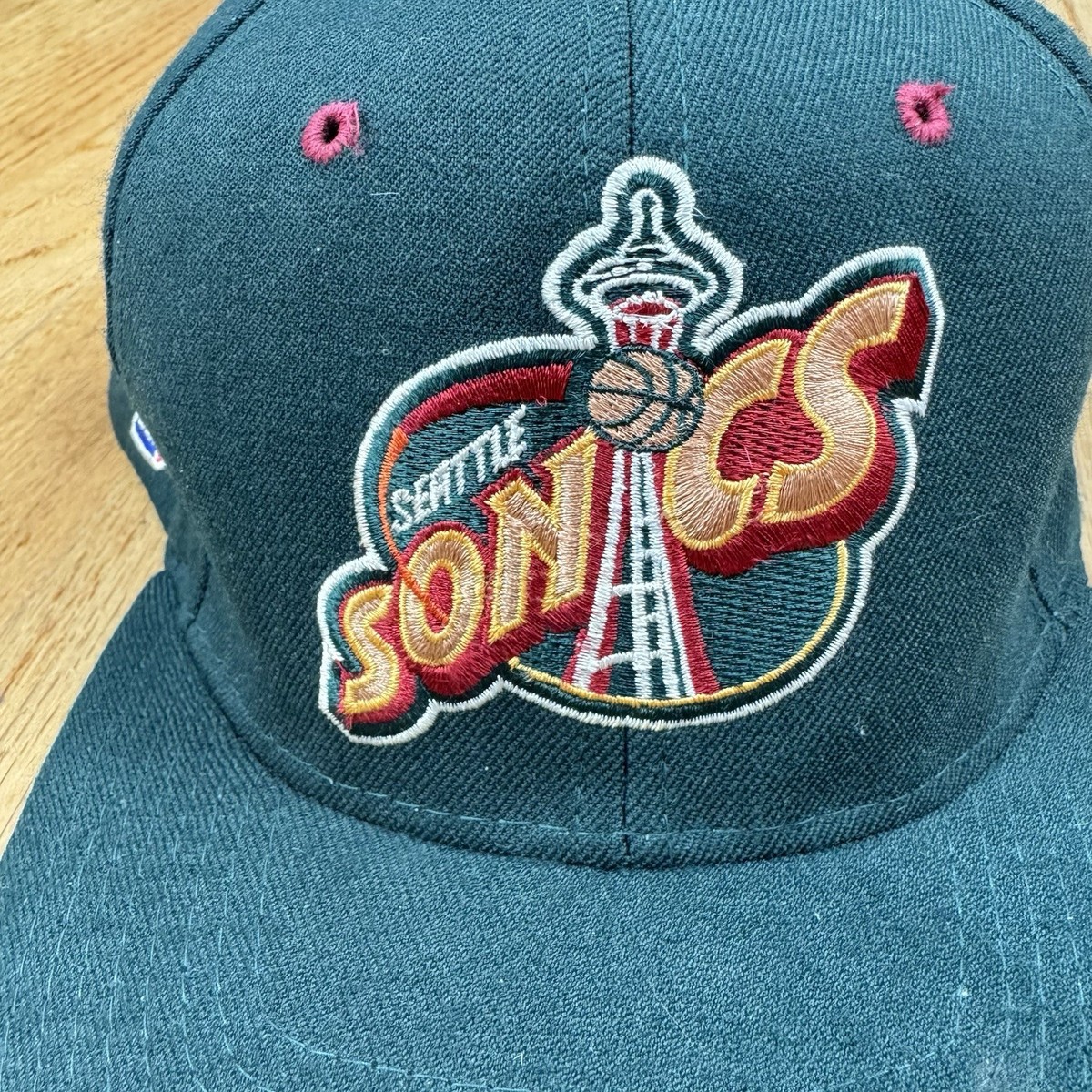 Vtg Seattle Super Sonics Starter Fitted Hat Cap 7-7 3/4 Wool Blend