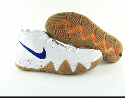 Nike Kyrie 4 Uncle Drew # 18 White Royal Blue Gum Sole Men's
