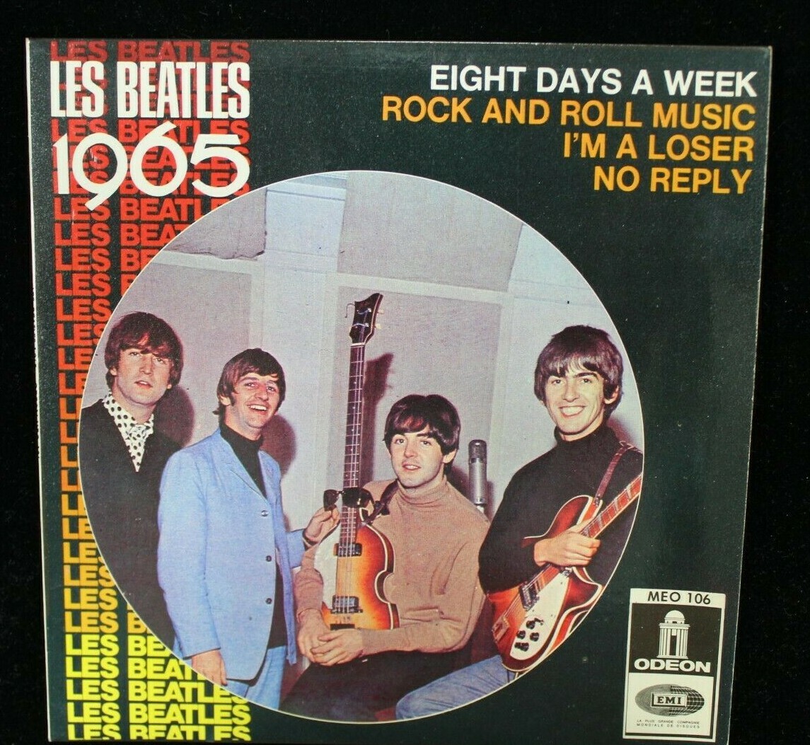RARE The (Les) Beatles 1965 EP-Eight Days A Week-Odeon France