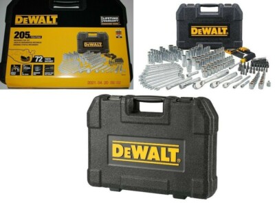 DEWALT DWMT81534 205Pc Mechanic's Tool Set - SAE /Metric - 1/4,3/8