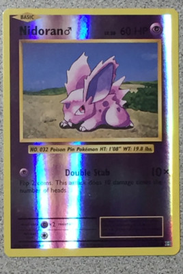 POKEMON - NIDORAN 43/108 - XY EVOLUTIONS - COMMON - REVERSE HOLO