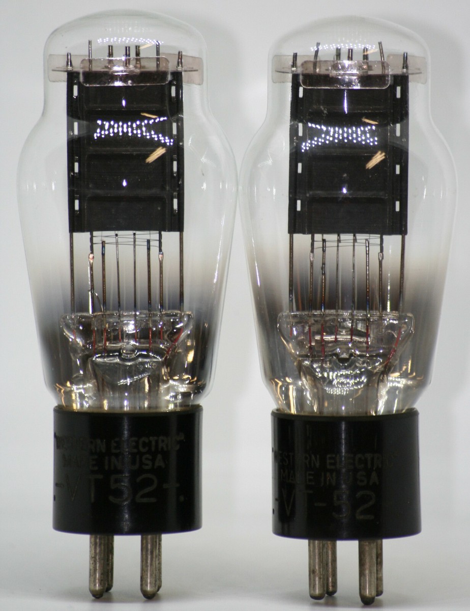 vt52 tube western electric pair 45 50 2a3 special type 10 y ux210