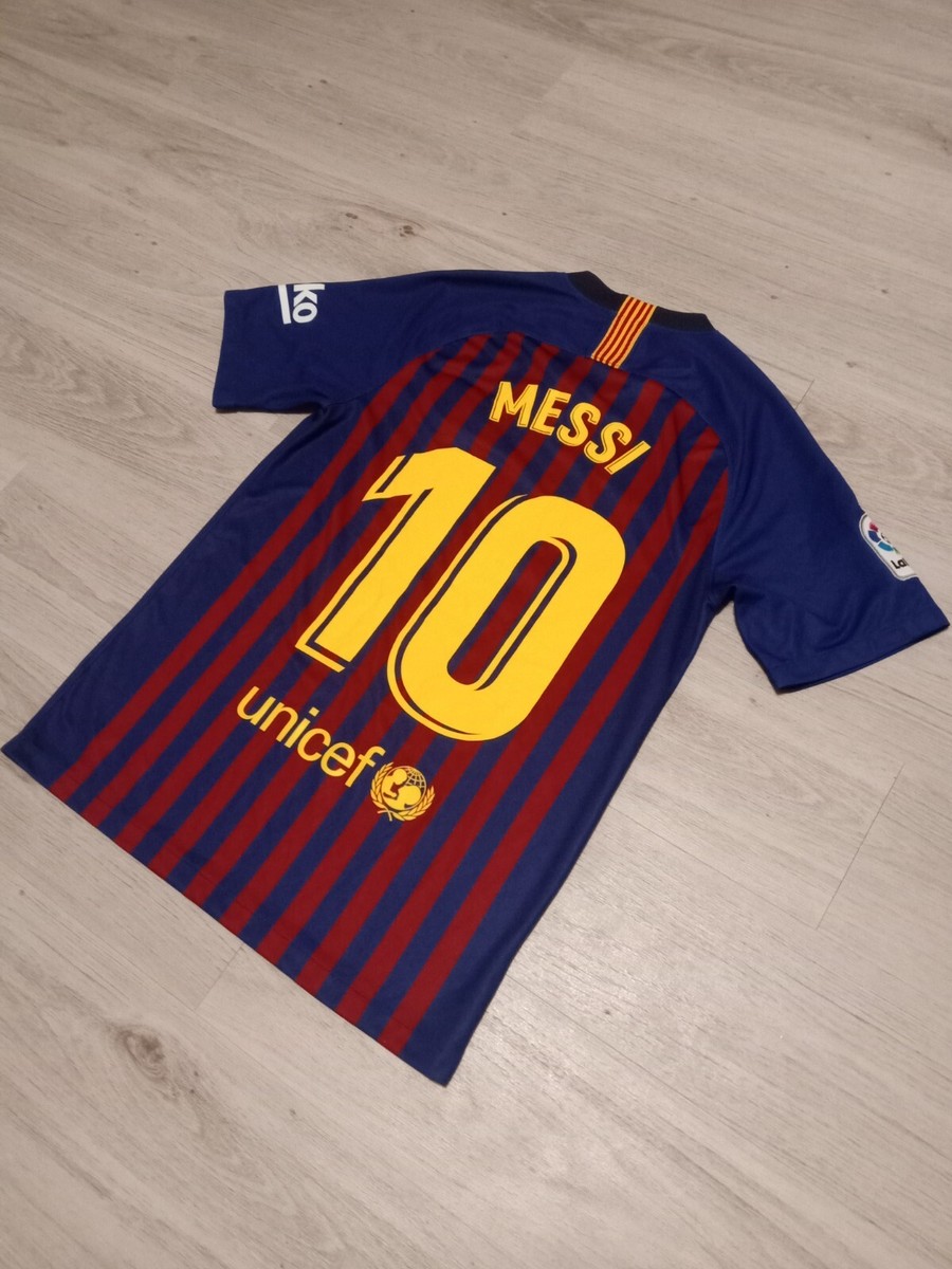 Lionel Messi #10 FC Barcelona 2018/2019 Nike Rare Soccer Jersey S