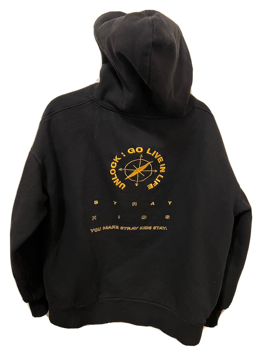 Stray Kids 'Unlock : Go Live In Life' Black Hoodie SKZ Official MD
