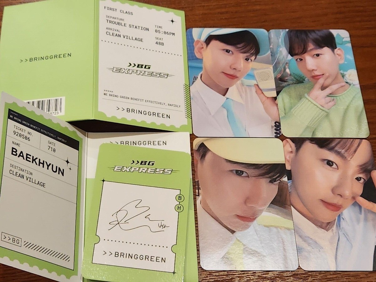 EXO BAEKHYUN X BRINGGREEN PHOTOCARD EXPRESS EXO OFFICIAL EVENT