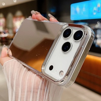For iPhone 17 16 15 Pro Max 13 14 12 11XR Mirror Phone Case Hard