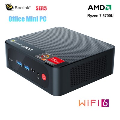 Beelink Ryzen 7 5700H SER5 Pro Mini PC Windows 11 16GB 500G WiFi6