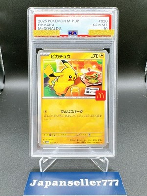 PSA 10 Pikachu 020/M-P McDonald's Happy Set Promo 2025 Pokemon